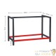 Chassis Établi Noir et Rouge 125 X 57 X 81 : Idéal pour vos travaux de bricolage et emballages