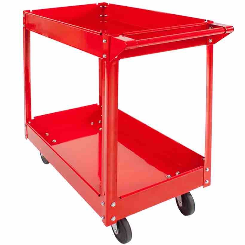 Chariot ou Servante d'atelier en métal, pratique 2 étagères