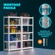 Lot de 5 Étagères Modulables à Charge Lourde : 180 X 90 X 40 cm Robuste et Polyvalente, 875 kg