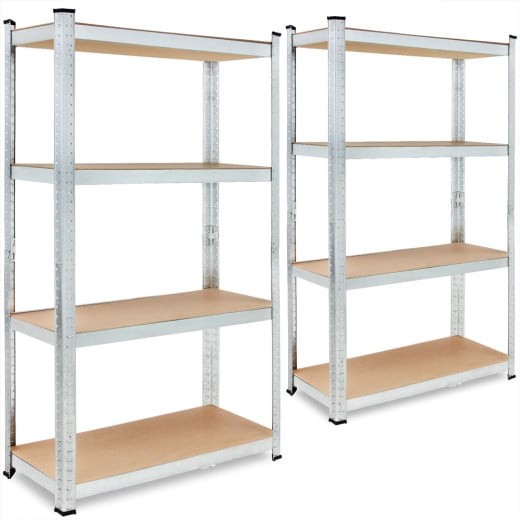 Lot de 2 Étagères Modulables à Charge Lourde Grise : 170 X 75 X 30 cm Robuste et Polyvalente, 280 kg