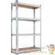 Lot de 2 Étagères Modulables à Charge Lourde Grise : 170 X 75 X 30 cm Robuste et Polyvalente, 280 kg