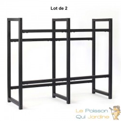 Lot de 2 Étagères de Rangement Pratique (91 x 31 x 75 cm) pour Caisses de Boissons et Rangement Divers
