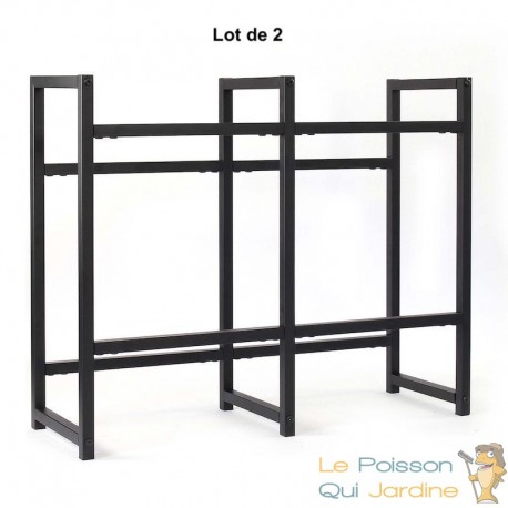 Lot de 2 Étagères de Rangement Pratique (91 x 31 x 75 cm) pour Caisses de Boissons et Rangement Divers