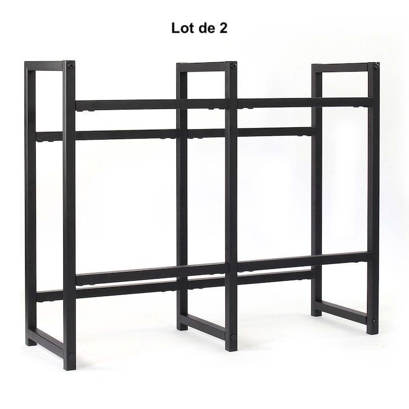 Lot de 2 Étagères de Rangement Pratique (91 x 31 x 75 cm) pour Caisses de Boissons et Rangement Divers