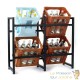 Lot de 2 Étagères de Rangement Pratique (91 x 31 x 75 cm) pour Caisses de Boissons et Rangement Divers
