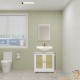 Une Salle de Bain Bien Rangée avec une Armoire Sous-Lavabo au Style Campagnard Sobre (60 x 35 x 58 cm)