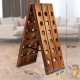 Présentoir à vin pliable en bois d'acacia - Élégance et fonctionnalité pour 36 bouteilles