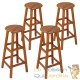 Lot de 4 tabourets de bar 76 cm en bois d'acacia. Grade qualité de fabrication