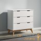 Commode Borneo en Bois Blanc et Naturel - 80x40x79 cm : Élégance et Praticité !