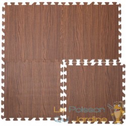 Tapis Sport & Jeu en Mousse aspect bois - 32 Pièces 45 X 45 cm