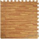 Tapis Sport & Jeu en Mousse Couleur Bois - 24 Pièces 62 X 62 cm + bord de finition