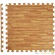 Tapis Sport & Jeu en Mousse Couleur Bois - 24 Pièces 62 X 62 cm + bord de finition