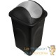 Poubelle domestique 60 l. Grise et noire. Couvercle rapide