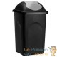 Poubelle domestique 60 l. Grise et noire. Couvercle rapide