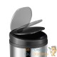 Poubelle automatique 40 l. Grise en inox Couvercle rapide