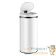 Poubelle automatique 40 l. Blanche en inox Couvercle rapide