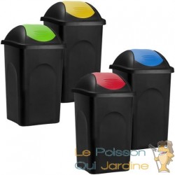 4 Poubelles idéal recyclage et tri des déchets 4 X 60l