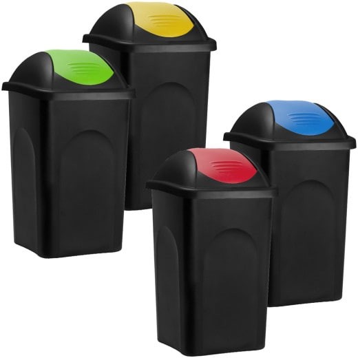 4 Poubelles idéal recyclage et tri des déchets 4 X 60l