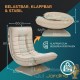 Fauteuil Design et Relax Tissu crème. Idéal pour la relaxation et le bien-être