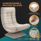 Fauteuil Design et Relax Tissu crème. Idéal pour la relaxation et le bien-être