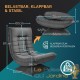 Lot de 2 Fauteuils Designs et Relax Tissu gris. Idéal pour la relaxation et le bien-être