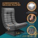 Lot de 2 Fauteuils Designs et Relax Tissu gris. Idéal pour la relaxation et le bien-être