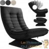 Fauteuil Design et Relax Tissu noir. Idéal pour la relaxation et le bien-être