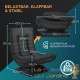 Lot de 2 Fauteuils Designs et Relax Tissu noir. Idéal pour la relaxation et le bien-être