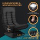 Lot de 2 Fauteuils Designs et Relax Tissu noir. Idéal pour la relaxation et le bien-être