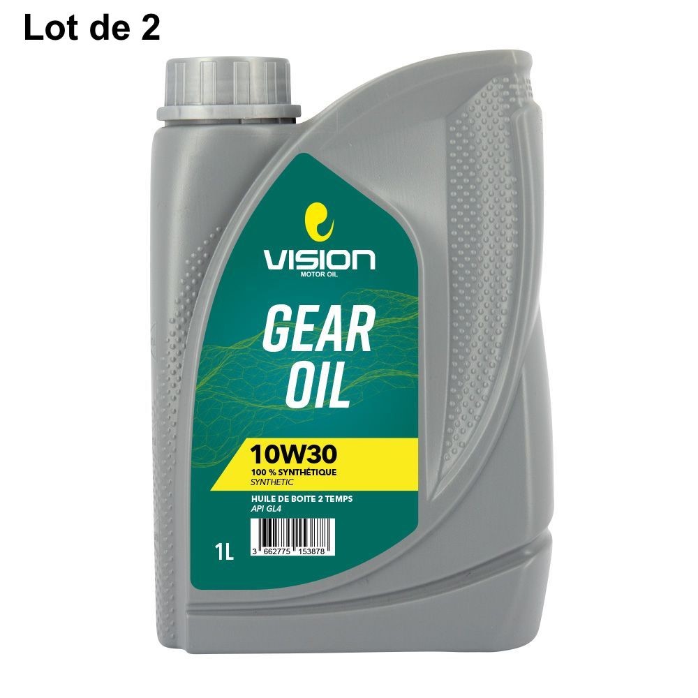 Lot de 2 Huiles de boîte Vision 1 L 10W30 Full synthetique