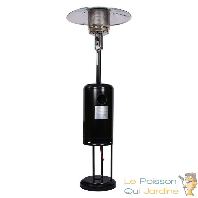 Chauffage de terrasse Chauffage extérieur 13kw Chauffage de terrasse  Support réglable en Hauteur Chauffage Radiant Infrarouge Autonome pour  Parasol de