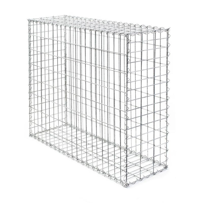 Gabion En Métal Galvanisé, Robuste, Résistant, 100 x 80 x 30 cm