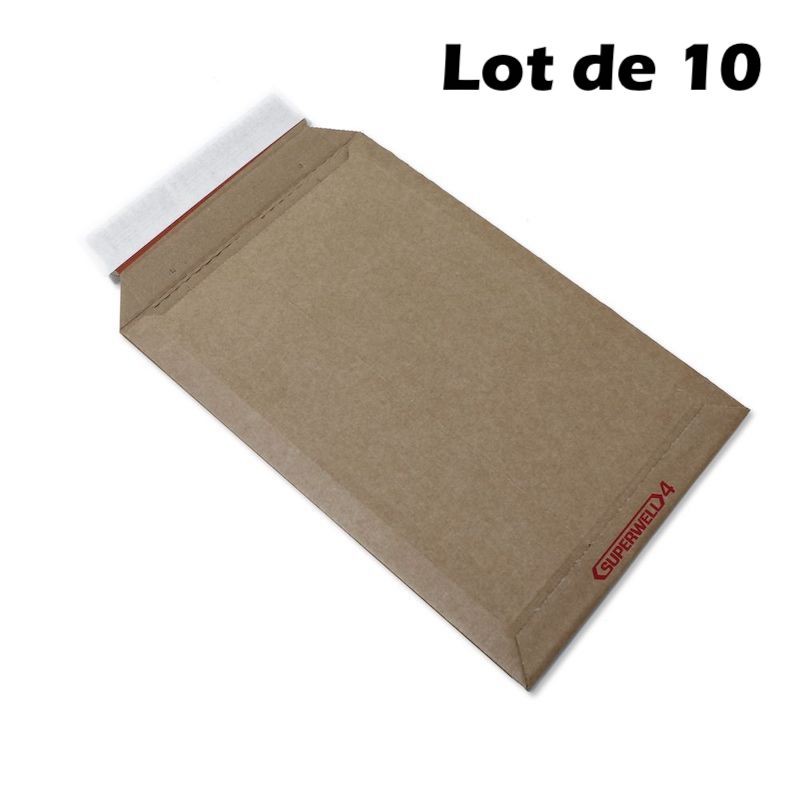 Lot de 10 Enveloppes Carton Ultra Résistantes (250 x 350 x 35 mm) Protection Inégalée