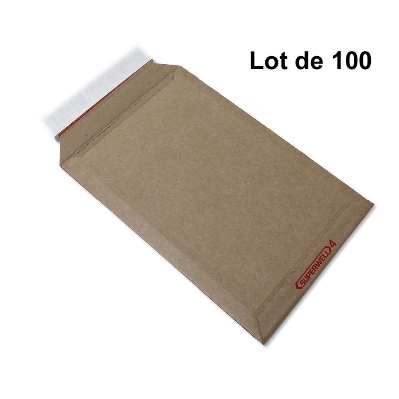 Lot de 100 Enveloppes Carton Ultra Résistantes (250 x 350 x 35 mm) Protection Inégalée