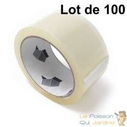 Lot de 100 Rubans Adhésifs 66 m 50mm de large Déroulage Silencieux : Robuste, Transparent