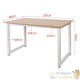 Lot de 2 Tables de travail ou bureau Couleur Bois 120 X 60 X 70 Résistante et de qualité