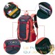 Sac à dos moderne rouge avec prise USB intégrée. 25 litres. Housse de protection offerte