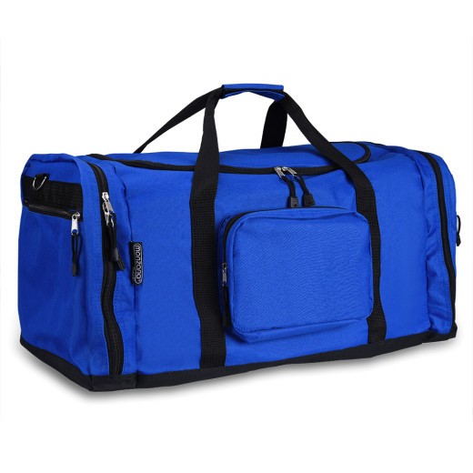 Sac de sport moderne bleu. 90 litres. Robuste, spacieux et facile à transporter