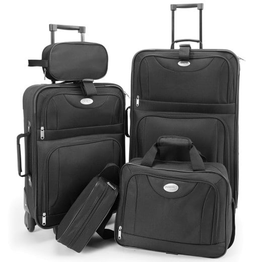 Ensemble de Bagages Haut de Gamme : Valises, Sac à Bandoulière et Trousse Cosmétique