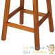 Lot de 2 tabourets de bar 76 cm en bois d'acacia. Grade qualité de fabrication