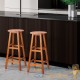 Lot de 2 tabourets de bar 76 cm en bois d'acacia. Grade qualité de fabrication