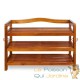 Banc et meuble à chaussures 85 cm : 3 niveaux. En acacia