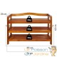 Banc et meuble à chaussures 85 cm : 3 niveaux. En acacia
