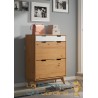 Meuble à chaussures 100 cm : 3 tiroirs couleur bois naturel