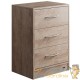 Lot de 2 Tables de chevet (de nuit) Moderne couleur chêne 54 x 39 x 28cm 3 grands tiroirs