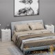 Lot de 2 Tables de chevet (de nuit) AVEC LED couleur blanche 54 x 39 x 28cm 3 grands tiroirs