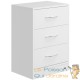 Lot de 2 Tables de chevet (de nuit) AVEC LED couleur blanche 54 x 39 x 28cm 3 grands tiroirs
