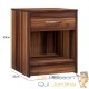 Lot de 2 Tables de chevet (de nuit) 1 Tiroir et 1 espace large Bois foncé 40 X 50 X 35 cm