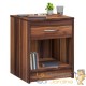 Lot de 2 Tables de chevet (de nuit) 1 Tiroir et 1 espace large Bois foncé 40 X 50 X 35 cm