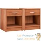 Lot de 2 Tables de chevet (de nuit) 1 Tiroir et 1 espace large Bois clair 40 X 50 X 35 cm